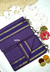 Vintage Gadwal silkcotton Violet Purple